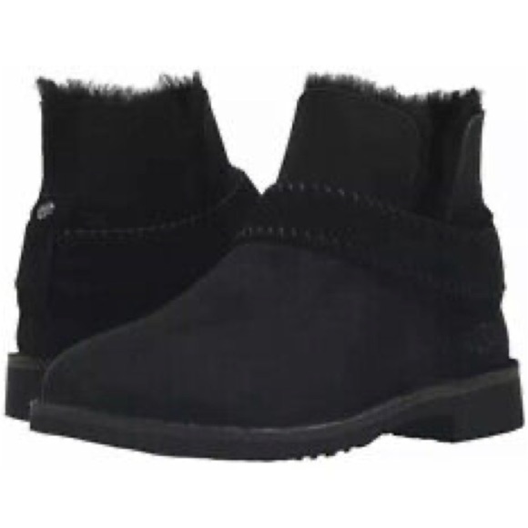UGG Black Suede Ankle Boots - Picture 1 of 7